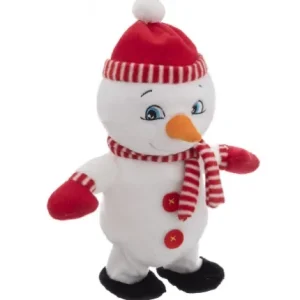 BONHOMME DE NEIGE 34 CM MOUVEMENT MUSICAL ET LUMINEUX