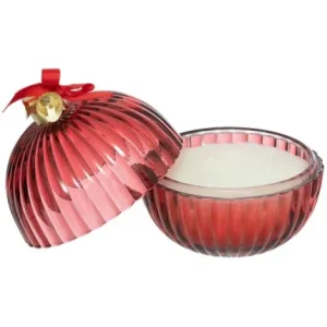 BOUGIE PARFUMEE FORME BOULE DE NOEL 150 G