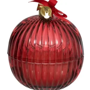 BOUGIE PARFUMEE FORME BOULE DE NOEL 150 G