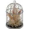 CAGE METAL AVEC FLEURS NATURELLES SECHES SIENA 20 CM