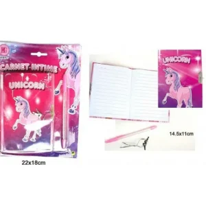 CARNET SECRET LICORNE 14.5*11 CM