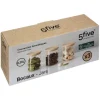 COFFRET 3 BOCAUX A EPICES VERRE ET BOIS HERMETIQUE