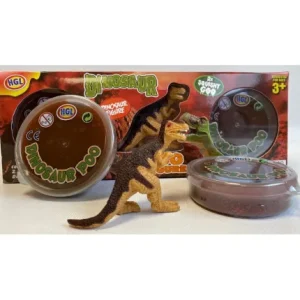 COFFRET 2 POTS DE SLIME DINOSAURE ET SUJET DINOSAURE