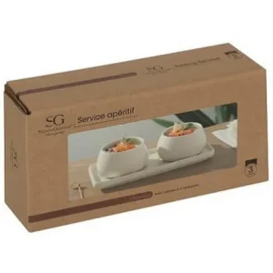 COFFRET APERITIF NORA 3 PIECES CERAMIQUES