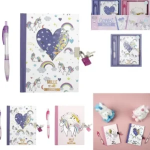 COFFRET CARNET SECRET LICORNE ET STYLO