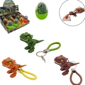 DINOSAURE 8 CM MORDEUR AVEC PORTE CLES