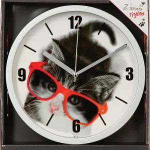 HORLOGE LOLY CHAT DIAMETRE 22 CM SILENCIEUSE