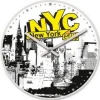 HORLOGE MURALE NEW YORK 30 CM