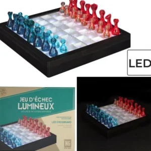 JEU D ECHEC TRANSPARENT LED