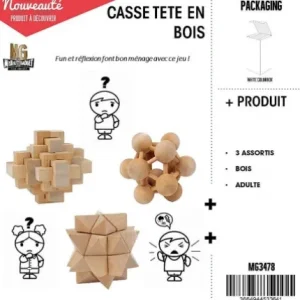 JEU DE CASSE TETE EN BOIS