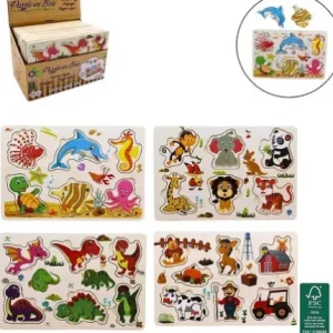 JEU DE PUZZLE FORME EN BOIS 15X22.5 CM