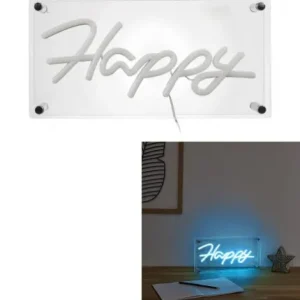 LAMPE ACRYLIQUE EFFET NEON HAPPY