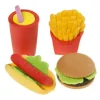 LOT DE 4 GOMMES FAST FOOD