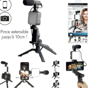 LUMIERE LED TREPIED MICRO INTEGRE PHOTO VIDEO