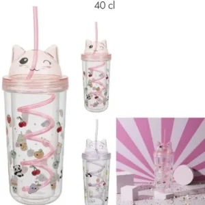 MUG DE TRANSPORT CHAT KAWAII 40 CL