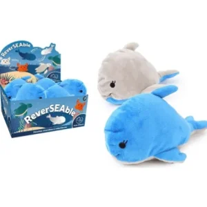 PELUCHE BALEINES REVERSIBLE 22 CM