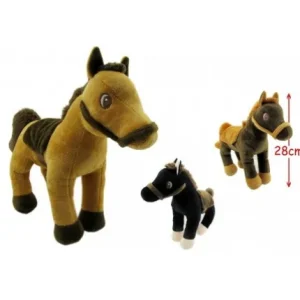 PELUCHE CHEVAL SELLE H28 CM