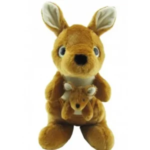 PELUCHE KANGOUROU BEIGE 30 CM