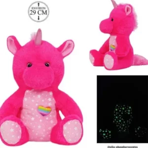 PELUCHE LICORNE PHOSPHORESCENTE 29 CM