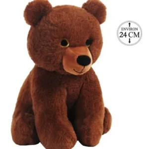 PELUCHE OURS BRUN ASSIS 24 CM