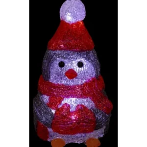 PERSONNAGE DE NOEL 16 LUMIERES 19 CM A PILES