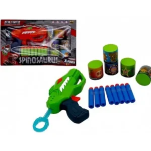 PISTOLET FLECHES DINOSAURE MOUSSE 17 CM