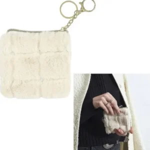 PORTE MONNAIE FLUFFY FAUSSE FOURRURE