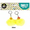 PORTE-CLE BOULE PELUCHE SMILEY 10 CM