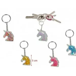 PORTE-CLES LICORNE ETOILES