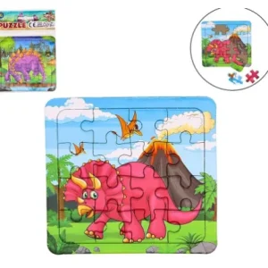 PUZZLE DINOSAURE 16 PCS 12.5X12 CM