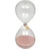 SABLIER BOULE ROSE ET BLANC 20 CM