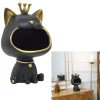 SCULTURE CHAT NOIR VIDE POCHE