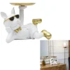 SCULTURE DECO BULLDOG BLANC VIDE POCHE