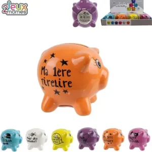 TIRELIRE COCHON MESSAGE EN CERAMIQUE 7 CM