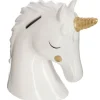 TIRELIRE DOLOMITE LICORNE HAUTEUR 16 CM